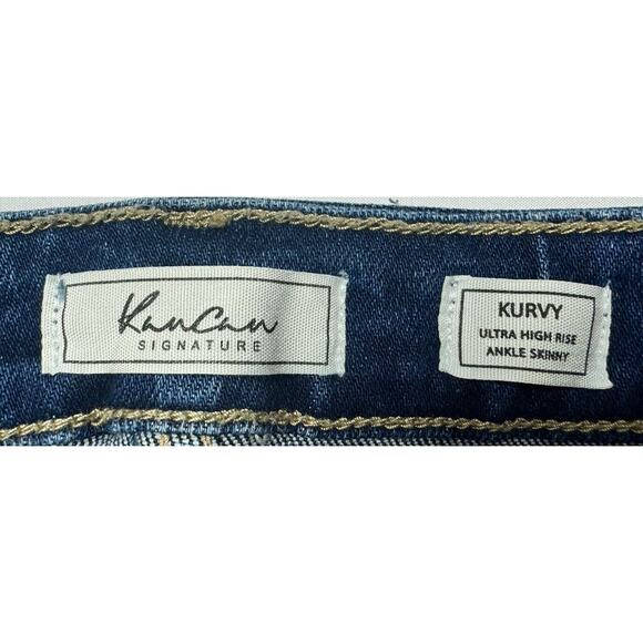 KanCan Women's Kurvy Ultra High Rise Ankle Skinny Distressed Jeans - Size 28x25 - Picture 6 of 7